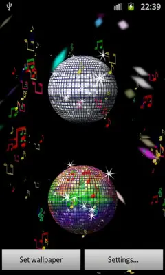 Summer Disco Ball LWP android App screenshot 0