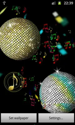 Summer Disco Ball LWP android App screenshot 1